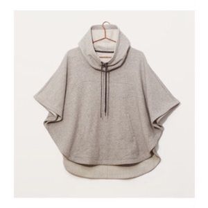 Lou & Grey Hooded Cape Poncho Gray L/XL